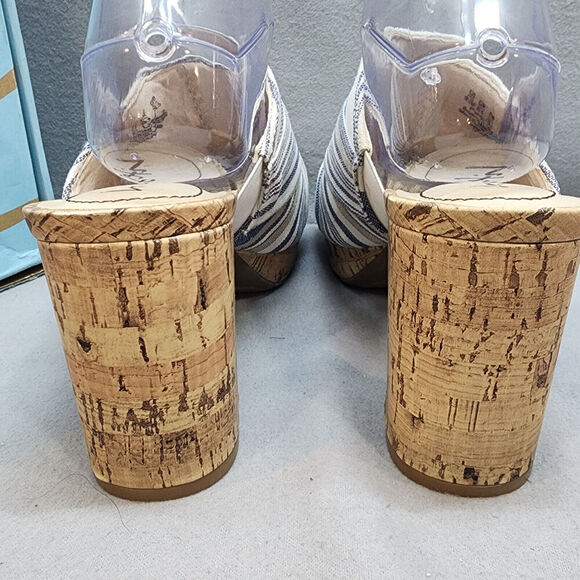 LIFE STRIDE Laguna Women's Blue Strap Platform Heeled Sandal Sandals 9.5 - Picture 4 of 8